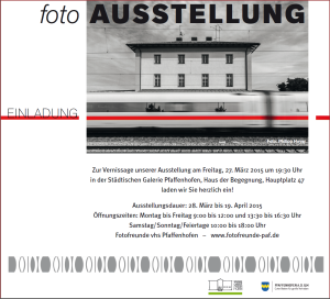 Einladung zur Fotoausstellung 2015